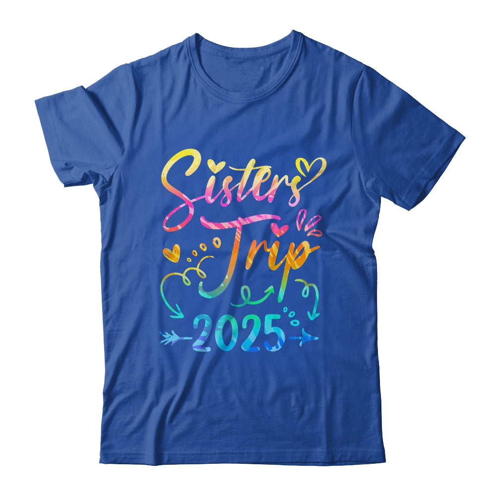 Sister's Road Trip 2025 Tie Dye Cute Sisters Weekend Trip Shirt & Tank Top | teecentury