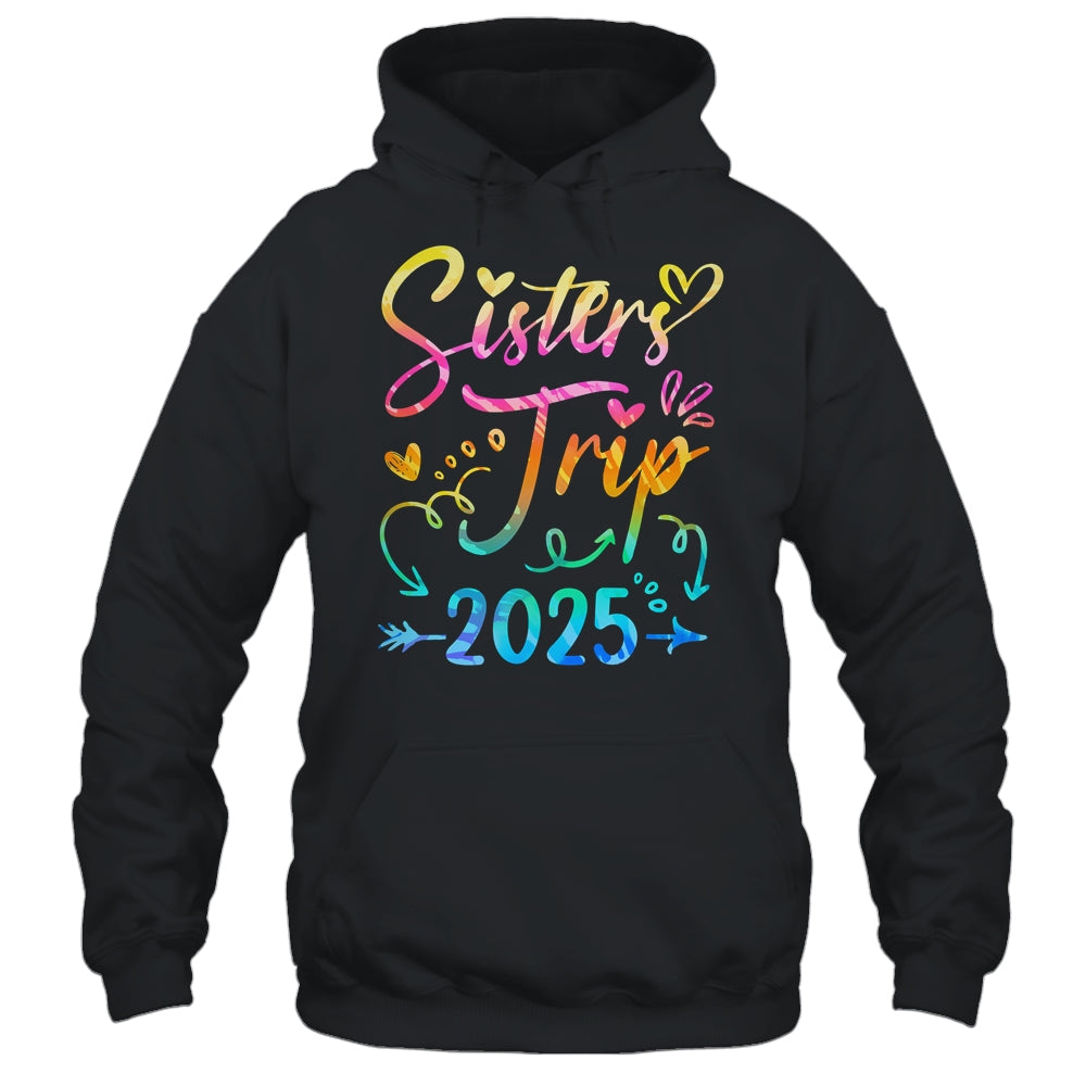 Sister's Road Trip 2025 Tie Dye Cute Sisters Weekend Trip Shirt & Tank Top | teecentury