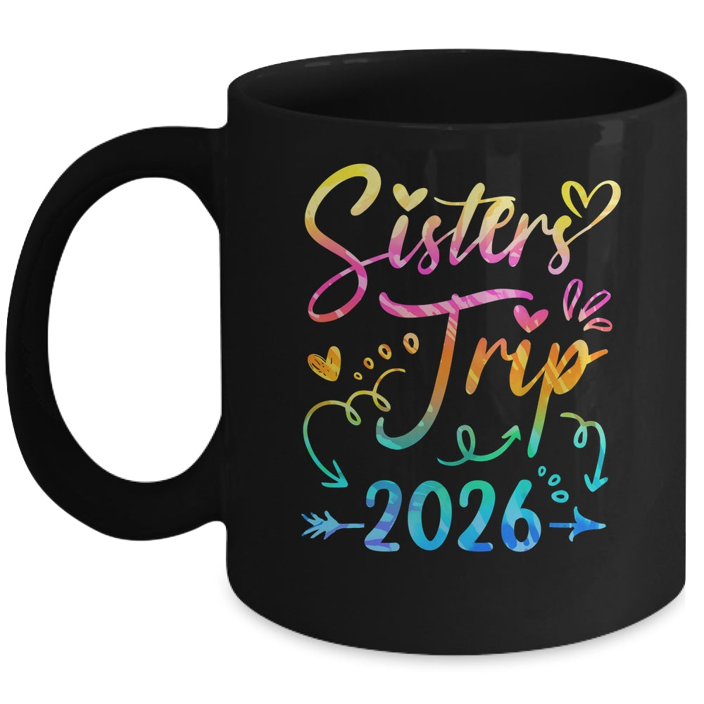Sister's Road Trip 2026 Tie Dye Cute Sisters Weekend Trip Mug | teecentury