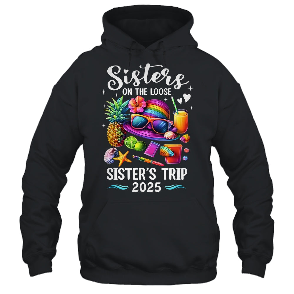 Sisters Trip 2025 Summer Cute Sister's On The Loose 2025 Shirt & Tank Top | teecentury