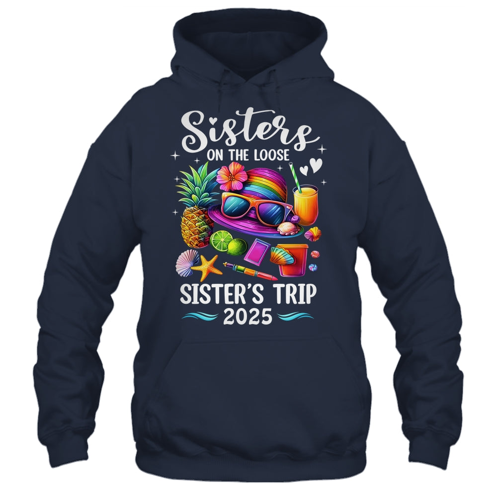 Sisters Trip 2025 Summer Cute Sister's On The Loose 2025 Shirt & Tank Top | teecentury