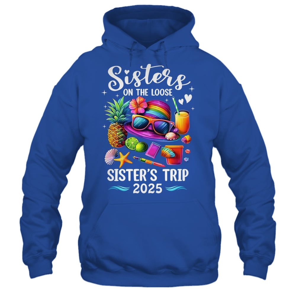Sisters Trip 2025 Summer Cute Sister's On The Loose 2025 Shirt & Tank Top | teecentury