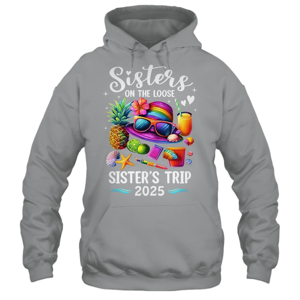 Sisters Trip 2025 Summer Cute Sister's On The Loose 2025 Shirt & Tank Top | teecentury