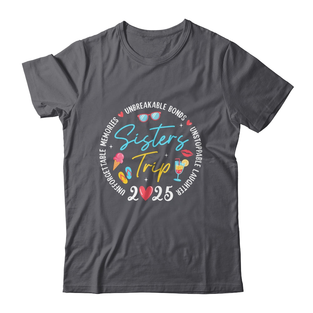 Sistes Trip 2025 Memories Girls Friends Trip Vacation Retro Shirt & Tank Top | teecentury