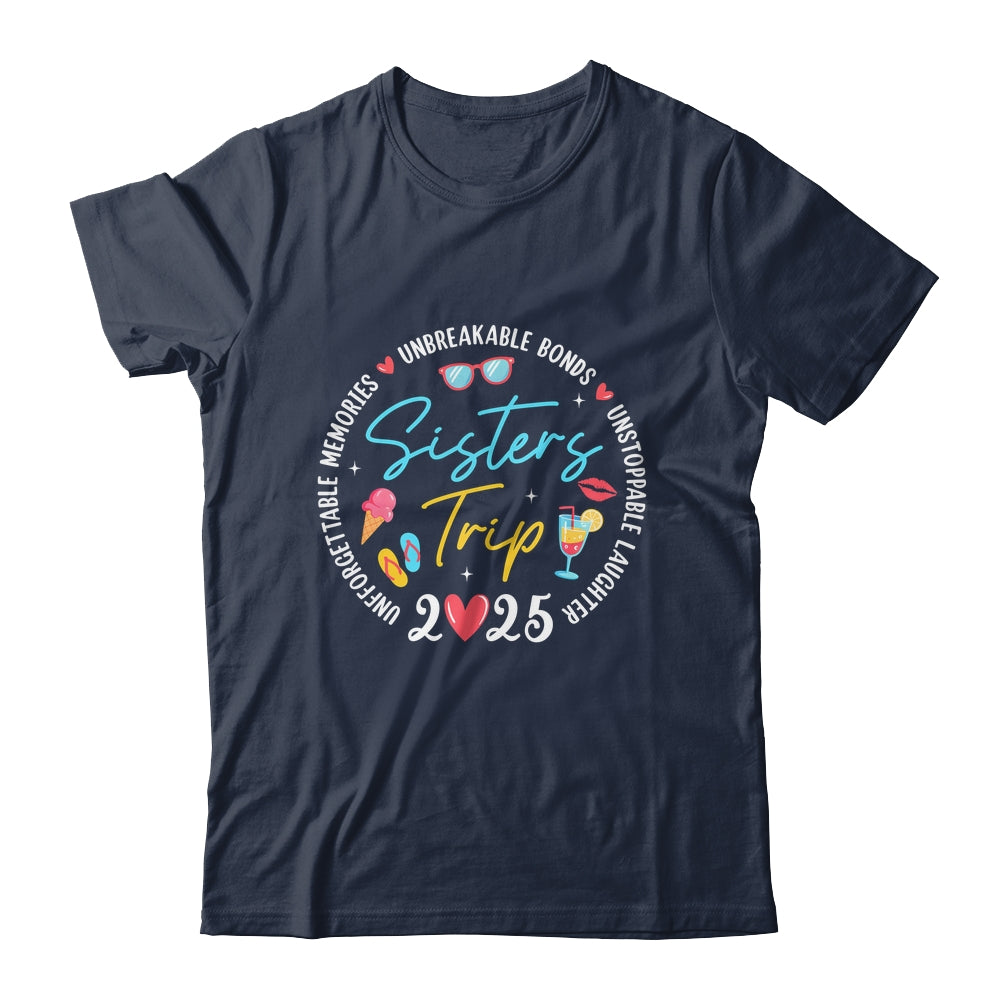 Sistes Trip 2025 Memories Girls Friends Trip Vacation Retro Shirt & Tank Top | teecentury