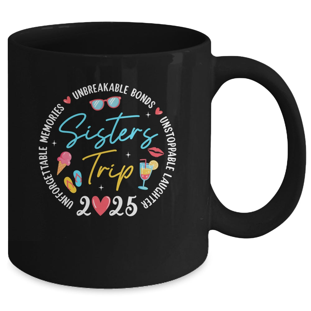 Sistes Trip 2025 Memories Girls Friends Trip Vacation Retro Mug | teecentury