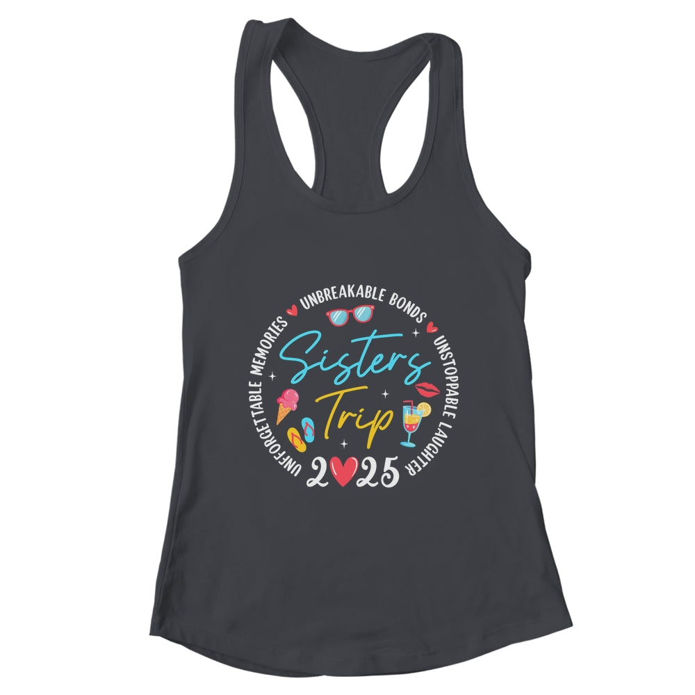 Sistes Trip 2025 Memories Girls Friends Trip Vacation Retro Shirt & Tank Top | teecentury