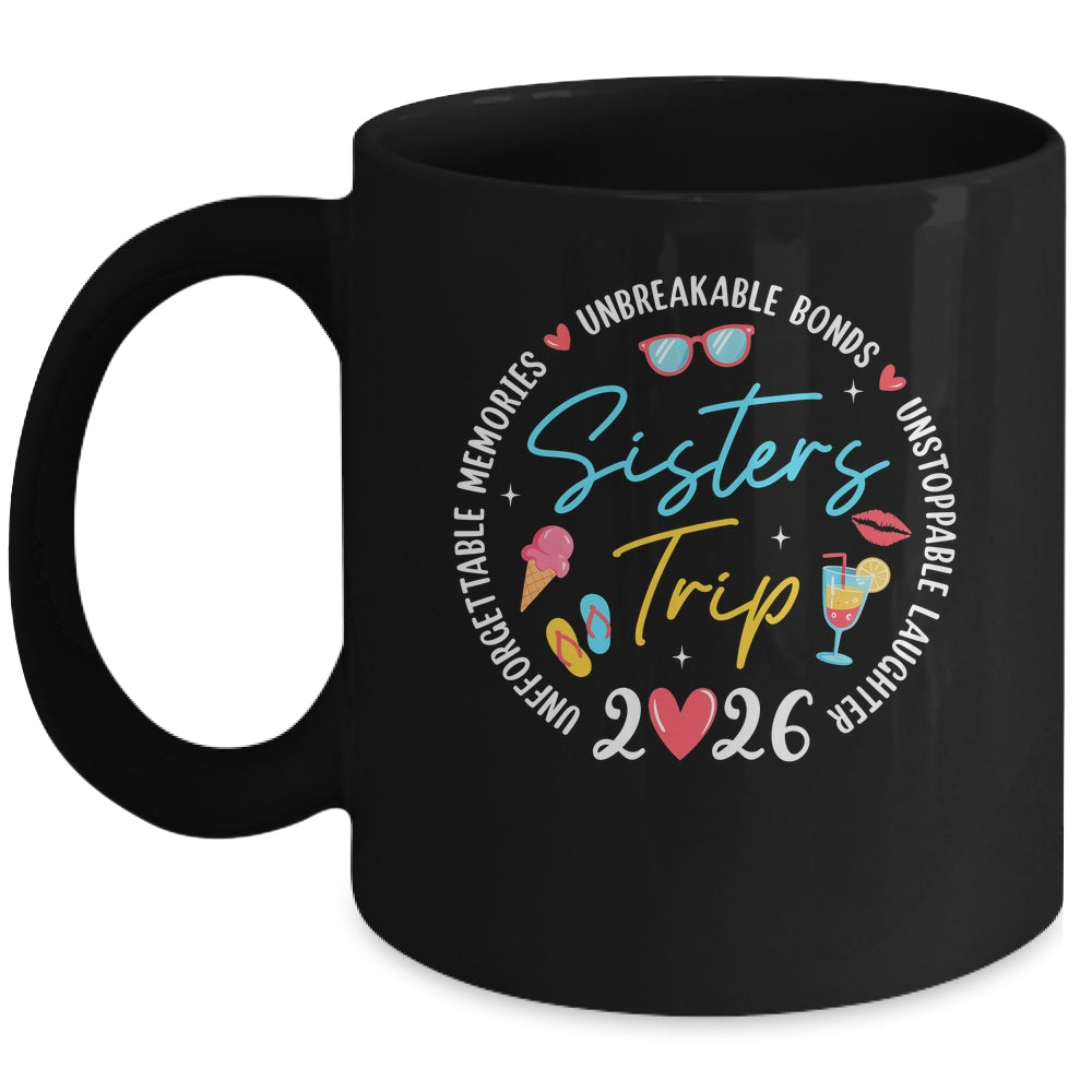 Sistes Trip 2026 Memories Girls Friends Trip Vacation Retro Mug | teecentury