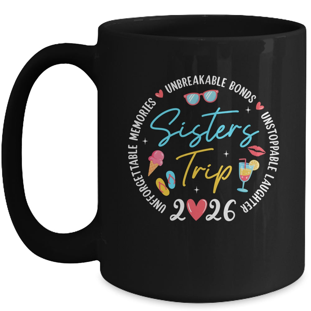 Sistes Trip 2026 Memories Girls Friends Trip Vacation Retro Mug | teecentury