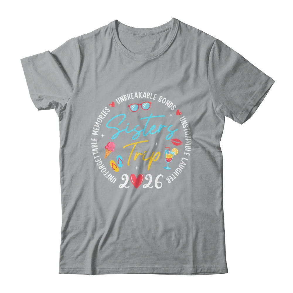 Sistes Trip 2026 Memories Girls Friends Trip Vacation Retro Shirt & Tank Top | teecentury