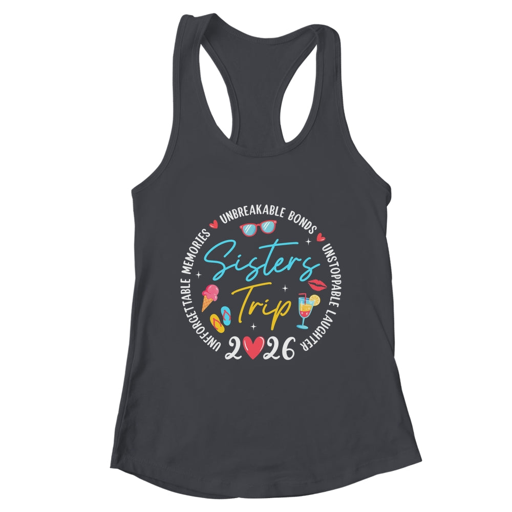 Sistes Trip 2026 Memories Girls Friends Trip Vacation Retro Shirt & Tank Top | teecentury