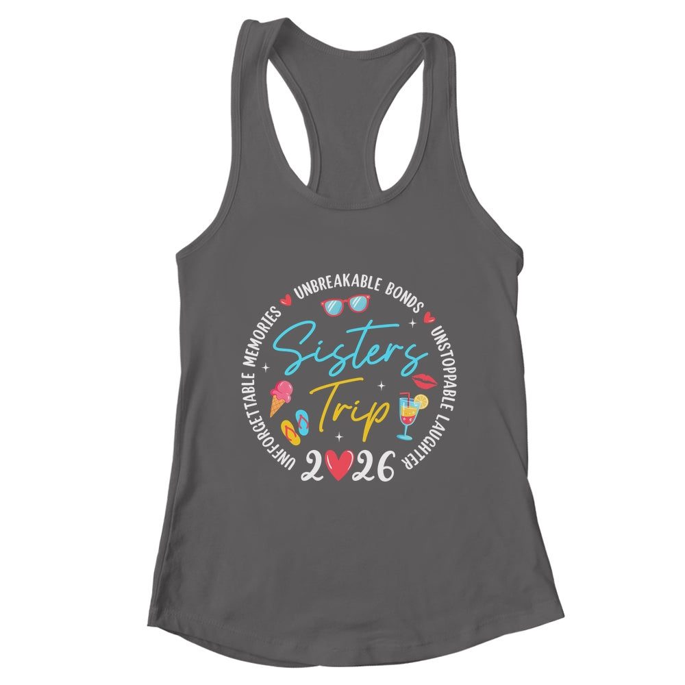 Sistes Trip 2026 Memories Girls Friends Trip Vacation Retro Shirt & Tank Top | teecentury