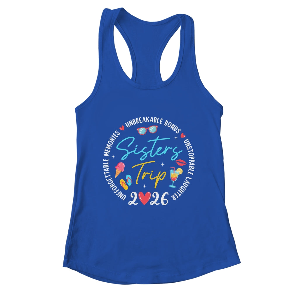 Sistes Trip 2026 Memories Girls Friends Trip Vacation Retro Shirt & Tank Top | teecentury