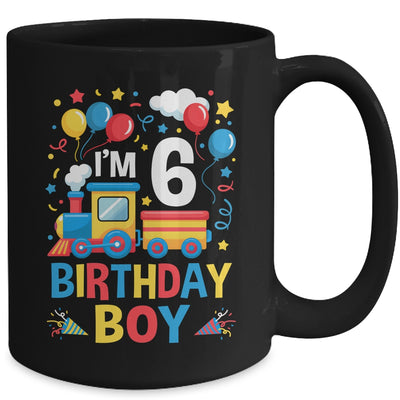 Six 6yr 6th Kids Boys Girls Train Birthday Boy 6 Years Old Mug | teecentury