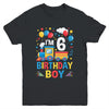 Six 6yr 6th Kids Boys Girls Train Birthday Boy 6 Years Old Youth Shirt | teecentury