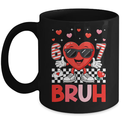 Six Seven 67 Bruh 6 7 Meme Funny Valentine Heart Boys Kids Mug | teecentury
