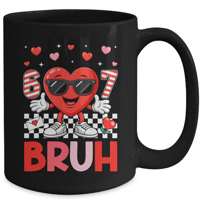 Six Seven 67 Bruh 6 7 Meme Funny Valentine Heart Boys Kids Mug | teecentury