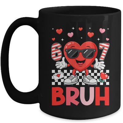 Six Seven 67 Bruh 6 7 Meme Funny Valentine Heart Boys Kids Mug | teecentury
