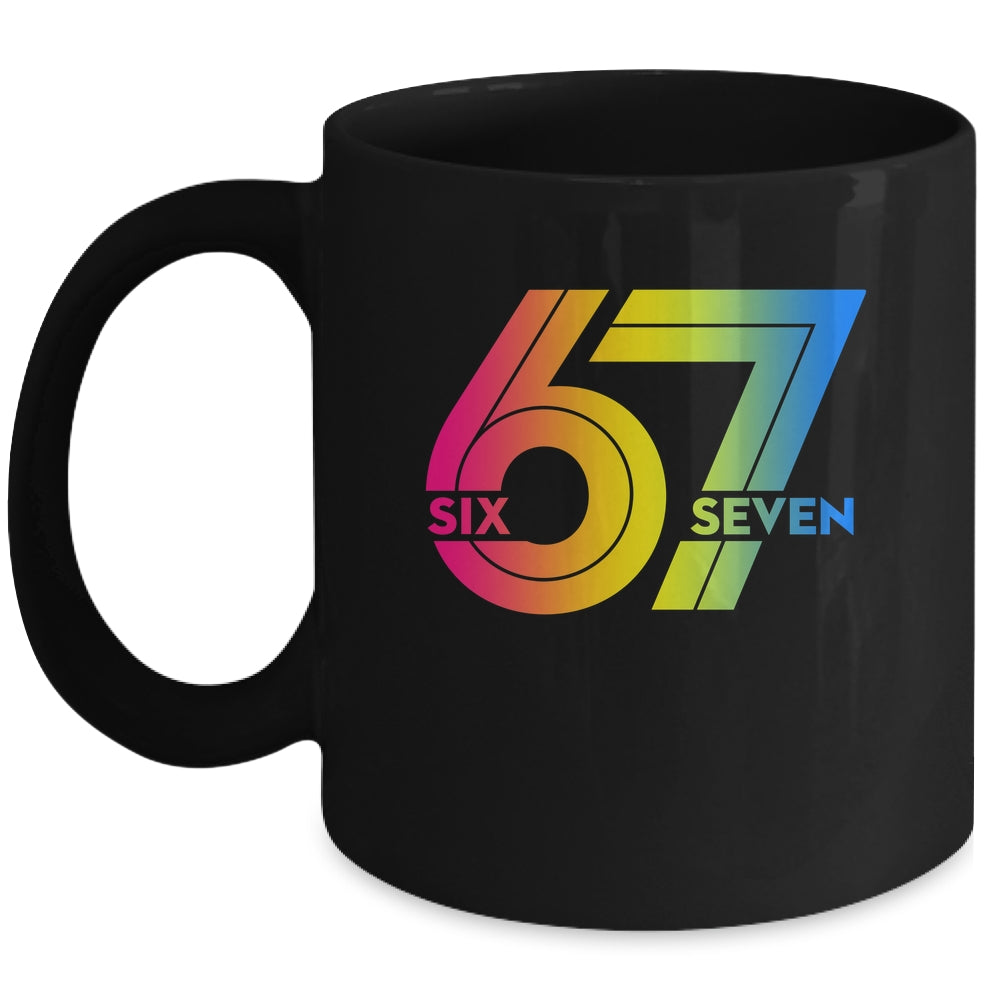 Six Seven 67 Colorful 6 7 Gen Alpha Slang Funny Boys Girls Mug | teecentury