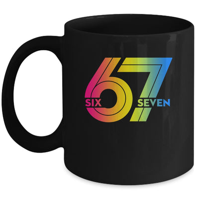 Six Seven 67 Colorful 6 7 Gen Alpha Slang Funny Boys Girls Mug | teecentury
