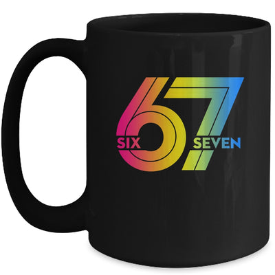 Six Seven 67 Colorful 6 7 Gen Alpha Slang Funny Boys Girls Mug | teecentury