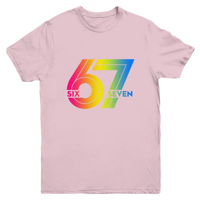 Six Seven 67 Colorful 6 7 Gen Alpha Slang Funny Boys Girls Youth Shirt | teecentury