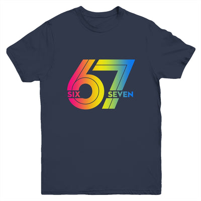 Six Seven 67 Colorful 6 7 Gen Alpha Slang Funny Boys Girls Youth Shirt | teecentury