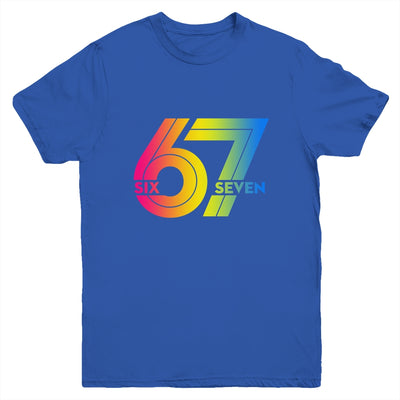 Six Seven 67 Colorful 6 7 Gen Alpha Slang Funny Boys Girls Youth Shirt | teecentury