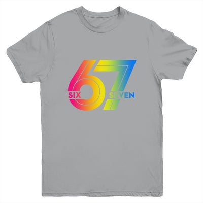Six Seven 67 Colorful 6 7 Gen Alpha Slang Funny Boys Girls Youth Shirt | teecentury