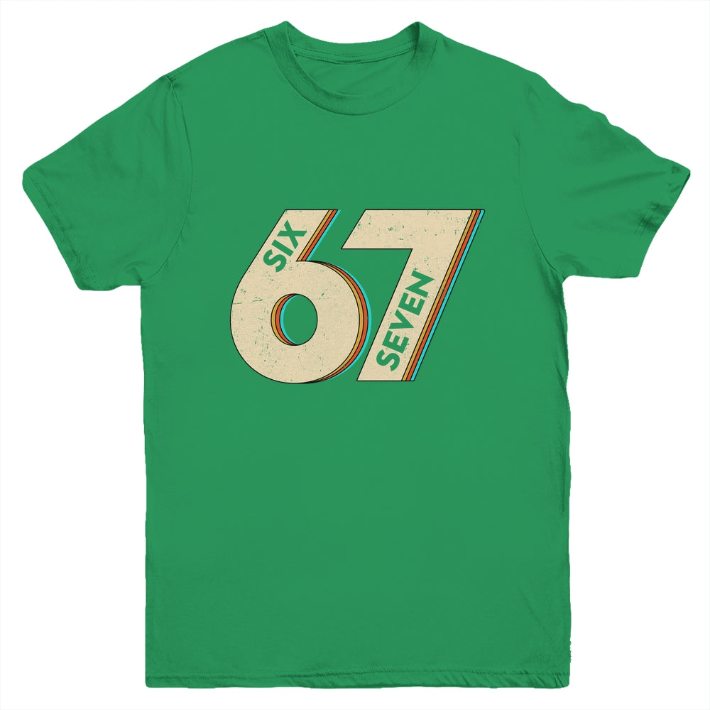 Six Seven 6 7 Meme 67 Funny Retro Boys Kids Youth Shirt | teecentury