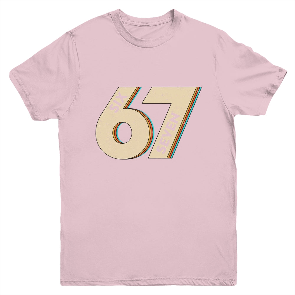 Six Seven 6 7 Meme 67 Funny Retro Boys Kids Youth Shirt | teecentury