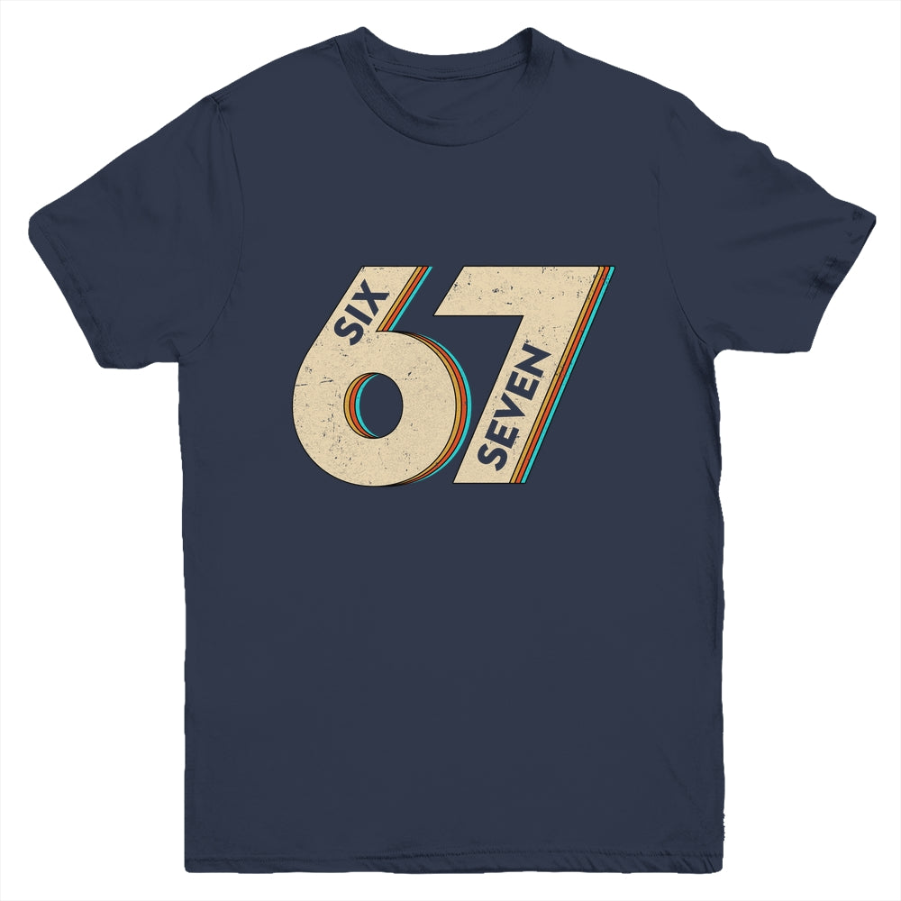 Six Seven 6 7 Meme 67 Funny Retro Boys Kids Youth Shirt | teecentury