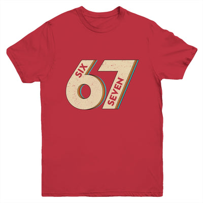 Six Seven 6 7 Meme 67 Funny Retro Boys Kids Youth Shirt | teecentury