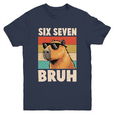 Six Seven Bruh Capybara Funny 67 6 7 Meme Kids Boys Youth Shirt | teecentury