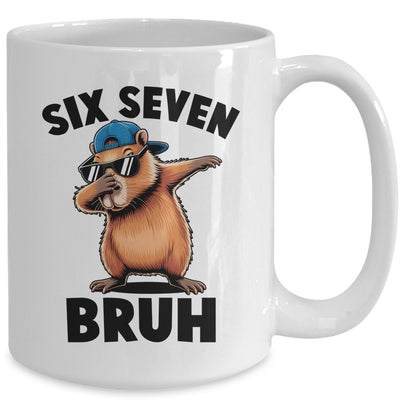 Six Seven Bruh Dabbing Capybara 67 Meme Boys Girls Kids Mug | teecentury