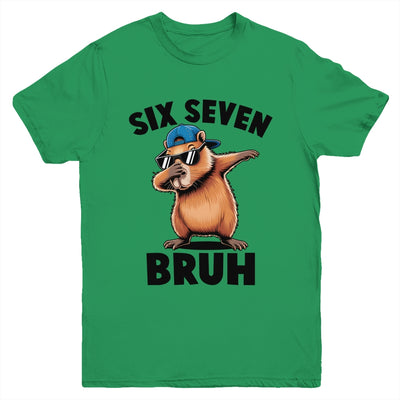 Six Seven Bruh Dabbing Capybara 67 Meme Boys Girls Kids Youth Shirt | teecentury