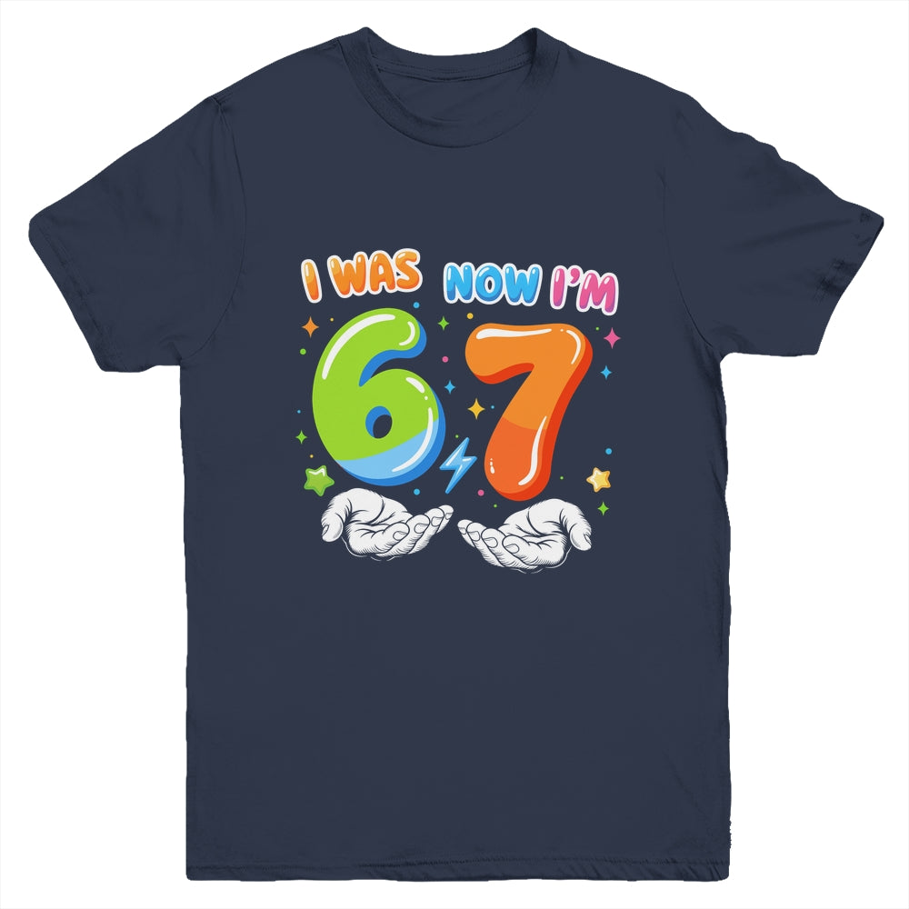 Six Seven Meme Funny 7 Year Old Birthday Was 6 Now I'm 7 Youth Shirt | teecentury