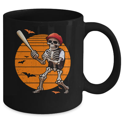 Skeleton Baseball Player Boys Kids Funny Halloween Mug | teecentury