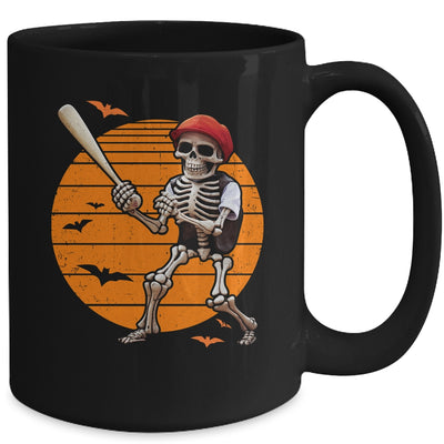 Skeleton Baseball Player Boys Kids Funny Halloween Mug | teecentury