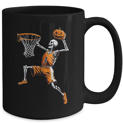 Skeleton Basketball Player Men Boys Spooky For Halloween Mug | teecentury