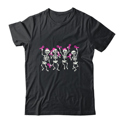 Skeleton Breast Cancer Awareness Pink Ribbon Women Men Kids Shirt & Hoodie | teecentury
