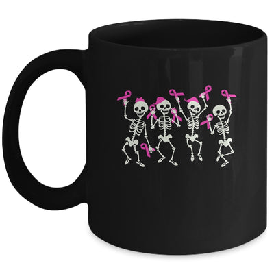 Skeleton Breast Cancer Awareness Pink Ribbon Women Men Kids Mug | teecentury