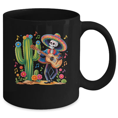 Skeleton Cinco De Mayo Fiesta Mexican Men Guitar Cactus Mug | teecentury