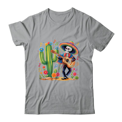 Skeleton Cinco De Mayo Fiesta Mexican Men Guitar Cactus Shirt & Hoodie | teecentury