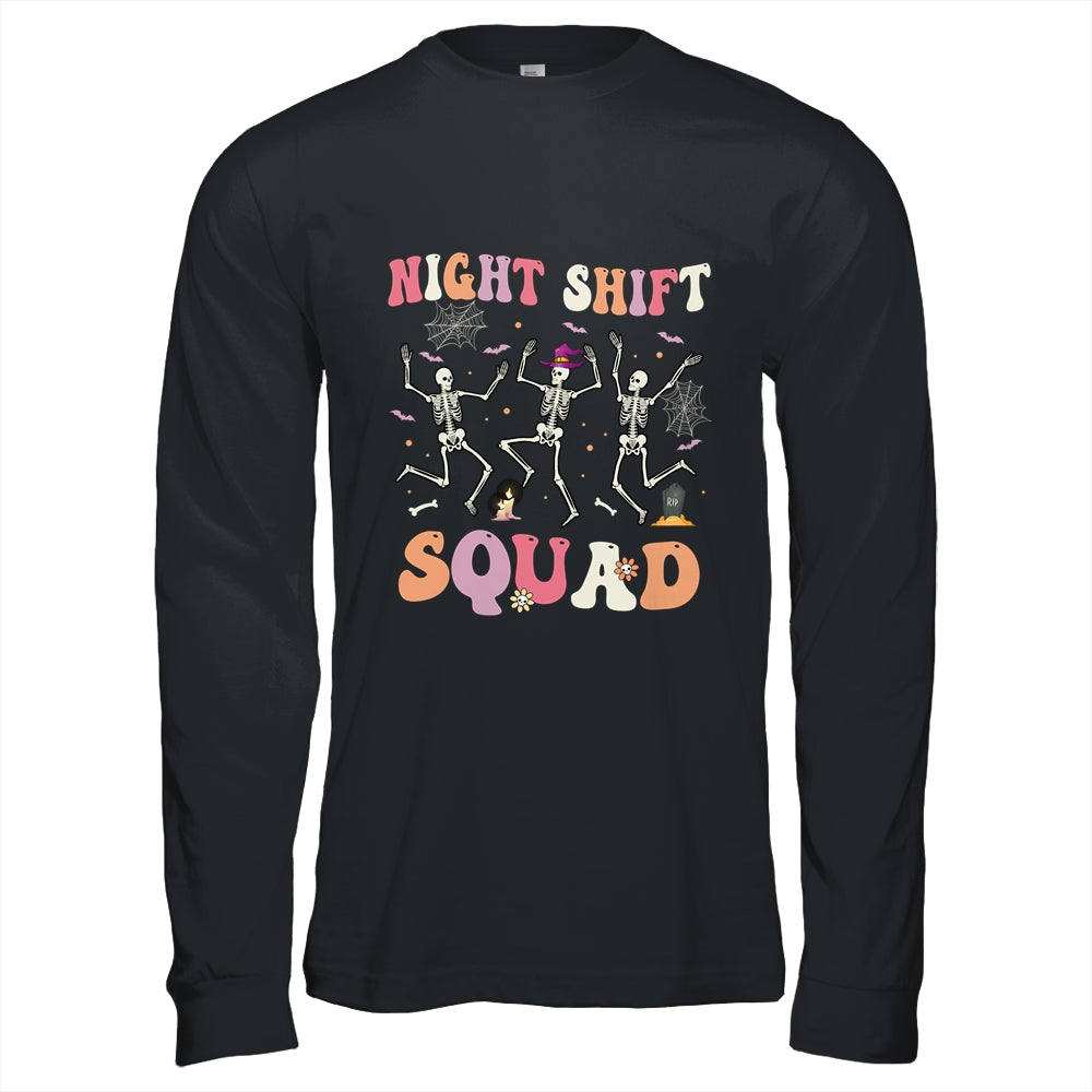 Skeleton Dancing Nurse Night Shift Squad Halloween Women Shirt & Hoodie | teecentury