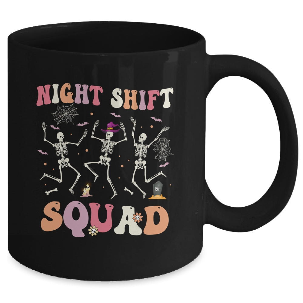 Skeleton Dancing Nurse Night Shift Squad Halloween Women Mug | teecentury