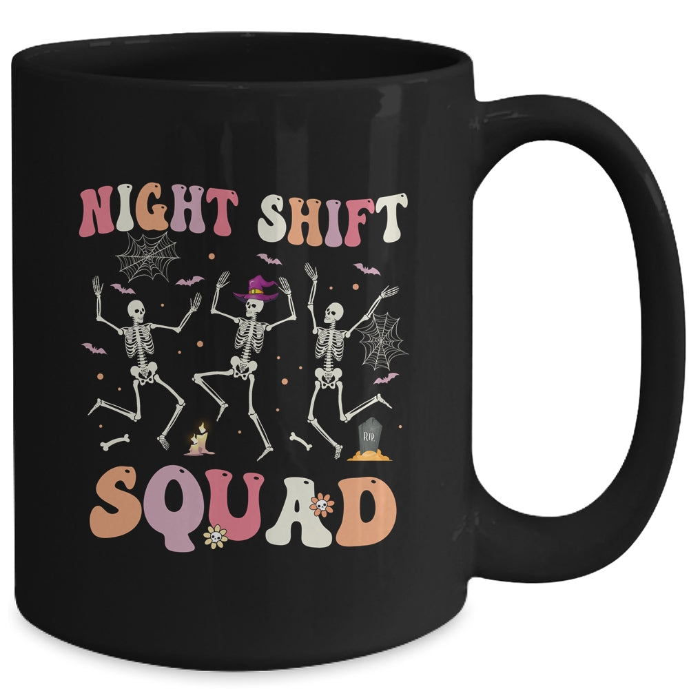 Skeleton Dancing Nurse Night Shift Squad Halloween Women Mug | teecentury