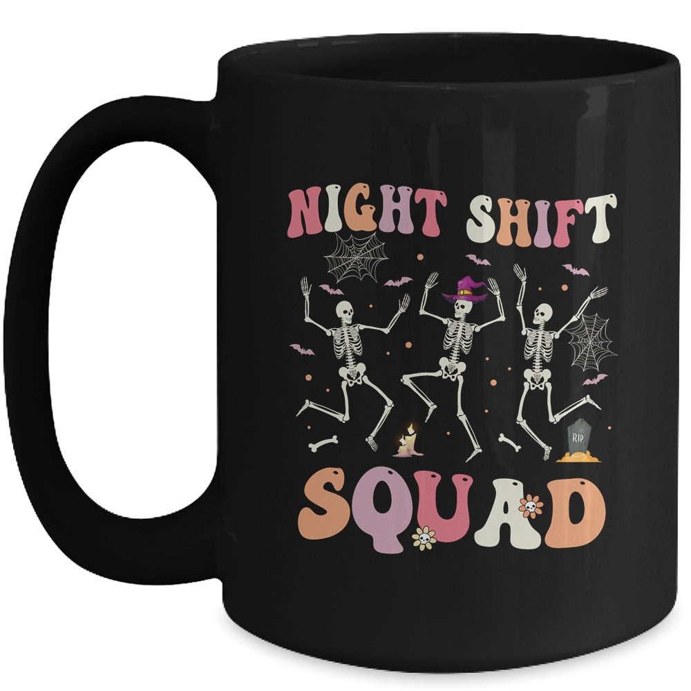 Skeleton Dancing Nurse Night Shift Squad Halloween Women Mug | teecentury