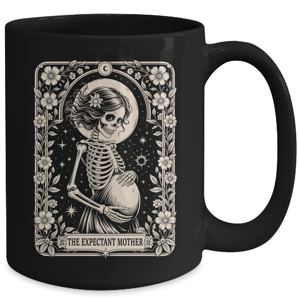 Skeleton Expectant Mother Tarot Card Pregnancy Announcement Mug | teecentury