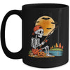 Skeleton Fishing Halloween Costume Funny Fishing Boys Kids Mug | teecentury